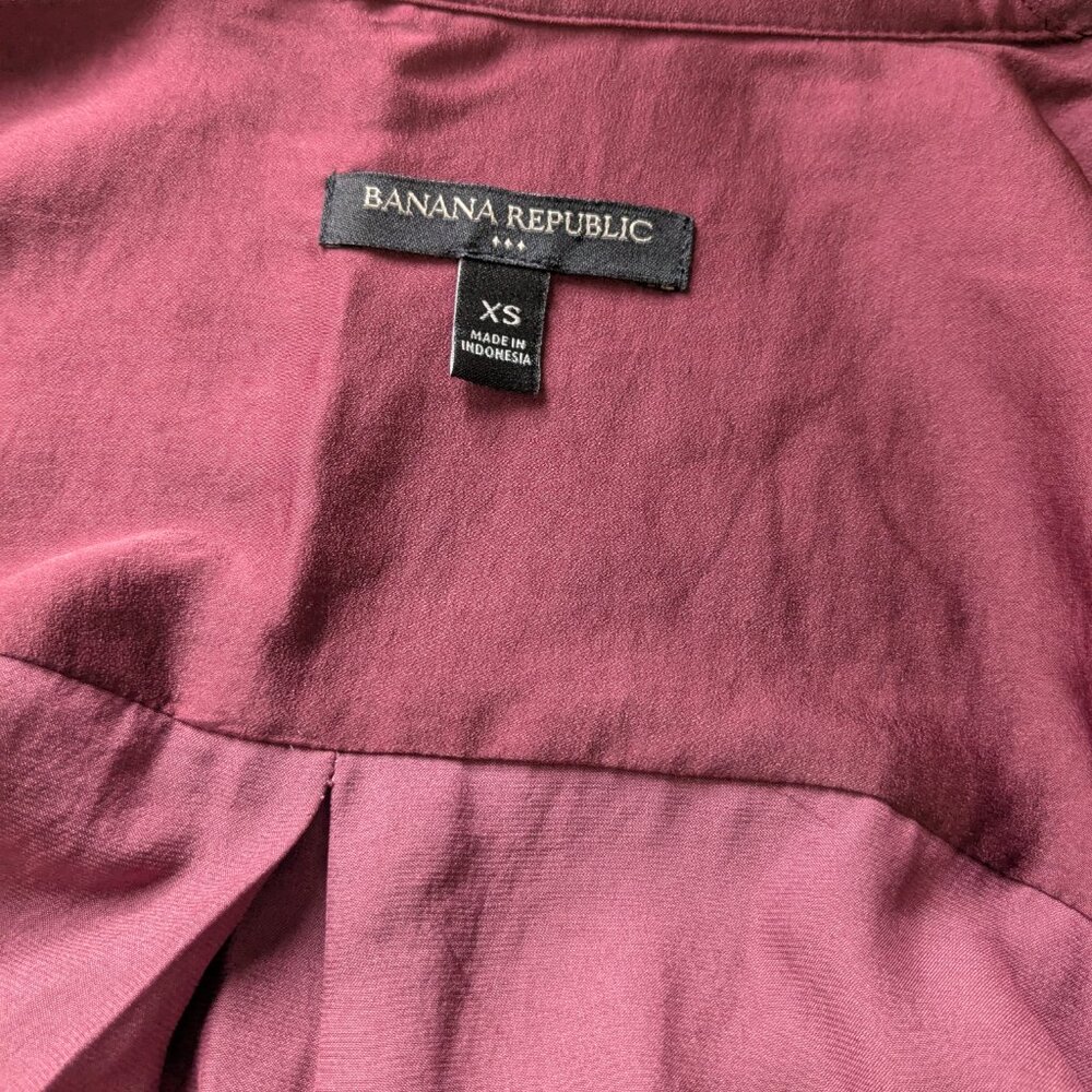 Banana Republic XS Maroon Charmeuse Dress - Picture 8 of 8